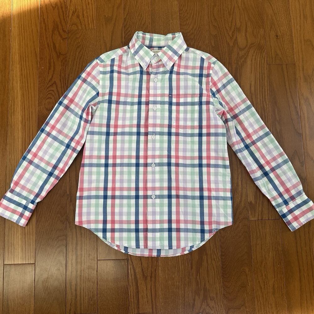 J Crew Reimagined Crewcuts‎ Youth Boy Size 10 Long Sleeve Plaid Shirt NWT